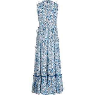 Vestito lungo donna Iris Lace - Vilebrequin x Poupette St Barth Azzurro vista posteriore