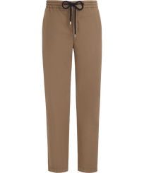 Men Tencel Popeline Jogger Pants Hazelnut front view