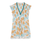Vestido corto con estampado Iridescent Flowers of Joy para mujer - Vilebrequin x Poupette St Barth Terracotta vista frontal