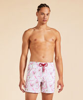 Men Swimwear Embroidered Camo Flowers - Limited Edition Blanco vista frontal desgastada