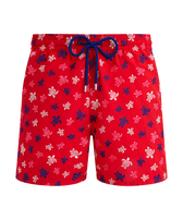 Pantaloncini mare uomo ricamati Ronde des Tortues - Edizione limitata Papavero vista frontale