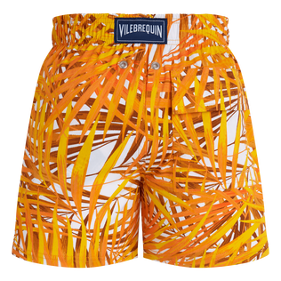 Boys Stretch Swim Shorts Palm Leaves Mango back view