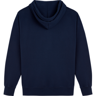 Solid Sweatshirt aus Baumwolle für Herren Marineblau Rückansicht