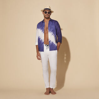 Men Tencel Popeline Jogger Pants White 细节视图1