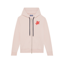 Men Cotton Full Zip Cardigan Turtle Peony front view