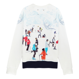 Men Cotton Sweatshirt Ski - Vilebrequin x Massimo Vitali Sky blue back view