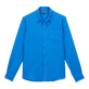 Camisa de lino lisa para hombre Earthenware vista frontal