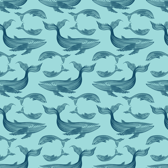 Felpa girocollo bambini Whale Paon stampe