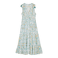 Women Maxi Dress Hidden Fishes - Vilebrequin x Poupette St Barth White front view