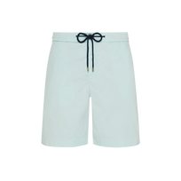 Men Tencel and Cotton Bermuda Shorts Satin Pacific front view