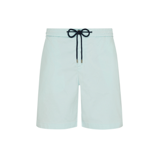 Men Tencel and Cotton Bermuda Shorts Satin Pacific front view
