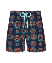 Men Swim Trunks Embroidered Poulpes Neon - Limited Edition Navy front view
