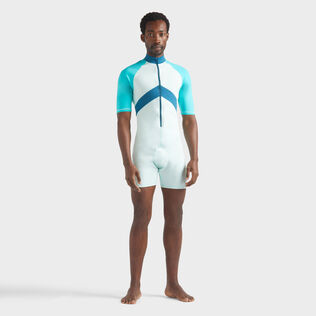 Rash guard intera uomo Tricolore Blue note vista frontale indossata