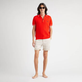 Men Tencel Bermuda Shorts Solid Hemp details view 1