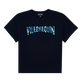 Shark All Around T-Shirt aus Bio-Baumwolle für Jungen Marineblau Vorderansicht