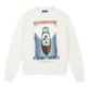 Sweatshirt col rond en coton et polaire homme Inboard Boat Off white vue de face