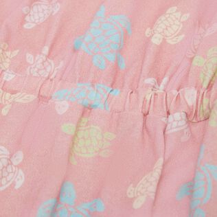 Vestido de algodón orgánico con estampado Ronde Des Tortues para niña Boudoir detalles vista 4