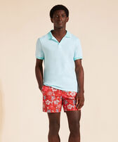 Men Cotton Changing Color Polo Solid Thalassa front worn view