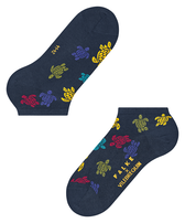 Calze corte uomo Rondes des Tortues Multicolores - Vilebrequin x Falke Midnight blue vista frontale
