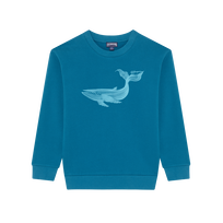 Sudadera de cuello redondo de algodón con estampado Whale para niños Paon vista frontal