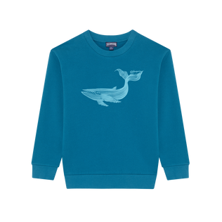 Sudadera de cuello redondo de algodón con estampado Whale para niños Paon vista frontal