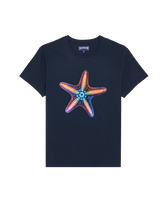 男士 Disco Stars 有机棉 T 恤 Navy 正面图
