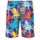 Costume da bagno uomo elasticizzato lungo Octopussy Purple blue vista posteriore