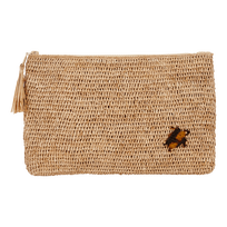 Raffia Unisex Beach Pouch Hemp front view