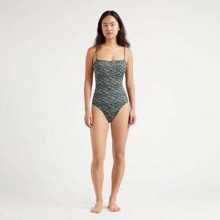 Maillot de bain une pièce bustier femme Pearl Noir vue portée de face