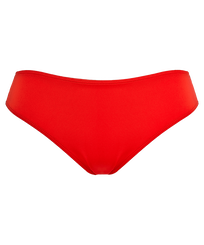 Damen High Waist Uni - Hochbund-Bikinihose für Damen – Vilebrequin x JCC+ – Limitierte Serie, Red polish Vorderansicht