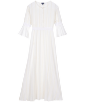 Women Dress Broderie Anglaise Chalk front view