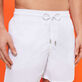 Bañador de color liso para hombre Blanco detalles vista 3