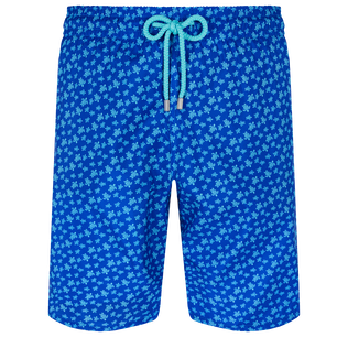 Men Swimwear Long Ultra-light and packable Micro Ronde Des Tortues Sea blue front view