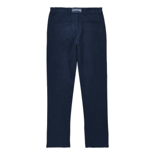 Boys Chino Pants Solid Navy back view