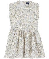 Vestido con estampado Dentelles para niña Blanco vista frontal