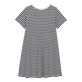 Vestido a rayas para niña Marino / blanco vista trasera