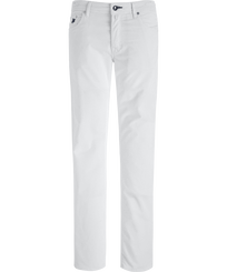 Hombre Autros Liso - Pantalón recto de terciopelo con cinco bolsillos para hombre, Off white vista frontal