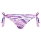 Slip bikini donna con laccetti laterali Wave - Vilebrequin x Maison Kitsuné Lilla vista frontale