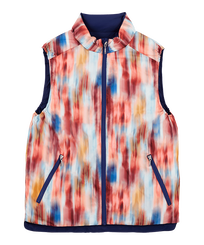 Giacca unisex reversibile Ikat Flowers Multicolore vista frontale