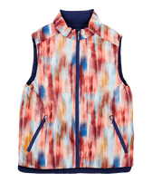 Unisex Reversible Jacket Ikat Flowers Multicolor front view