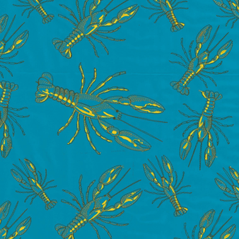 男士 Lobsters 刺绣泳裤 - 限量款 Curacao 打印