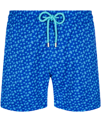 Maillot de bain homme ultra-léger et pliable Micro Ronde Des Tortues Bleu de mer vue de face