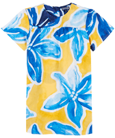 Vestido de cáñamo y Tencel™ con estampado Raiatea para niña Sol vista frontal