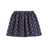 Girls Cotton Skirt Landscape Turtles Midnight front view