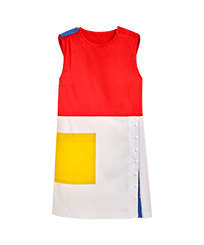 Vestido sin mangas con estampado Multicolor para mujer - Vilebrequin x JCC+ - Edición limitada Blanco vista frontal