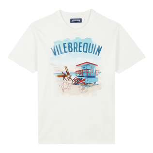Malibu Lifeguard T-Shirt aus Baumwolle für Herren Off white Vorderansicht