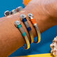 Pulsera plateada Jonc - Vilebrequin x Gas Bijoux Albaricoque vista trasera desgastada