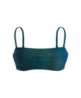 Women Bra-Style Bikini Top Rainbow Disco green 正面图