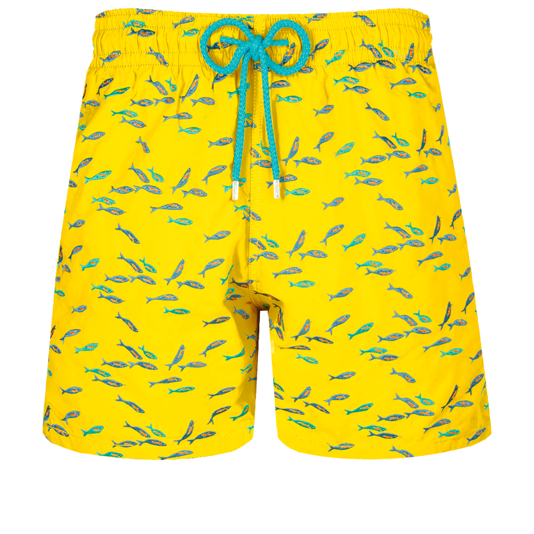 Men Swim Shorts Embroidered Gulf Stream - Limited Edition - Swimming Trunk - Mistral - Yellow - Size M - Vilebrequin
