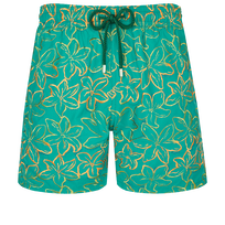 Men Swim Trunks Embroidered Raiatea - Limited Edition Emerald front view